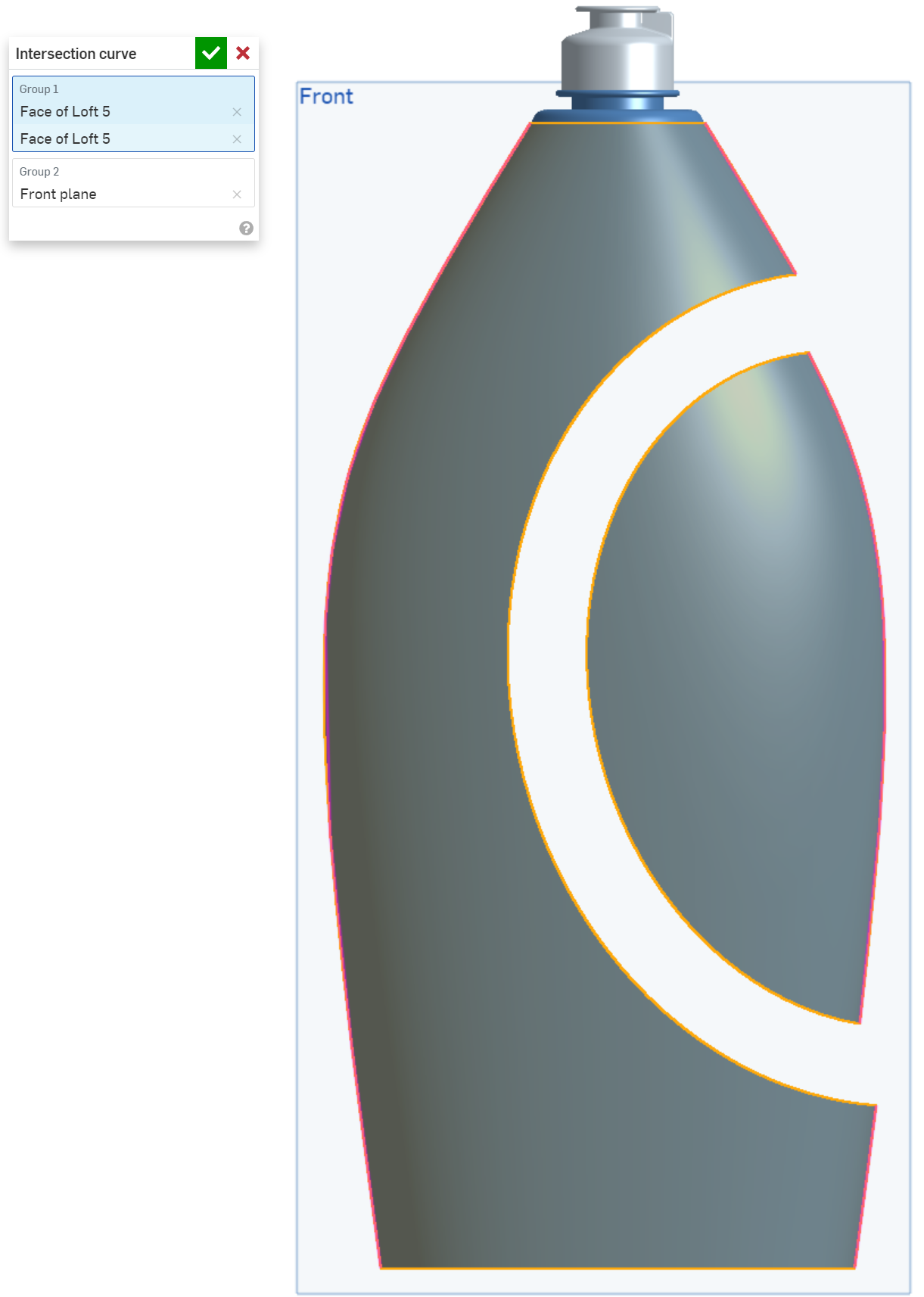 Using the Intersection Curve feature