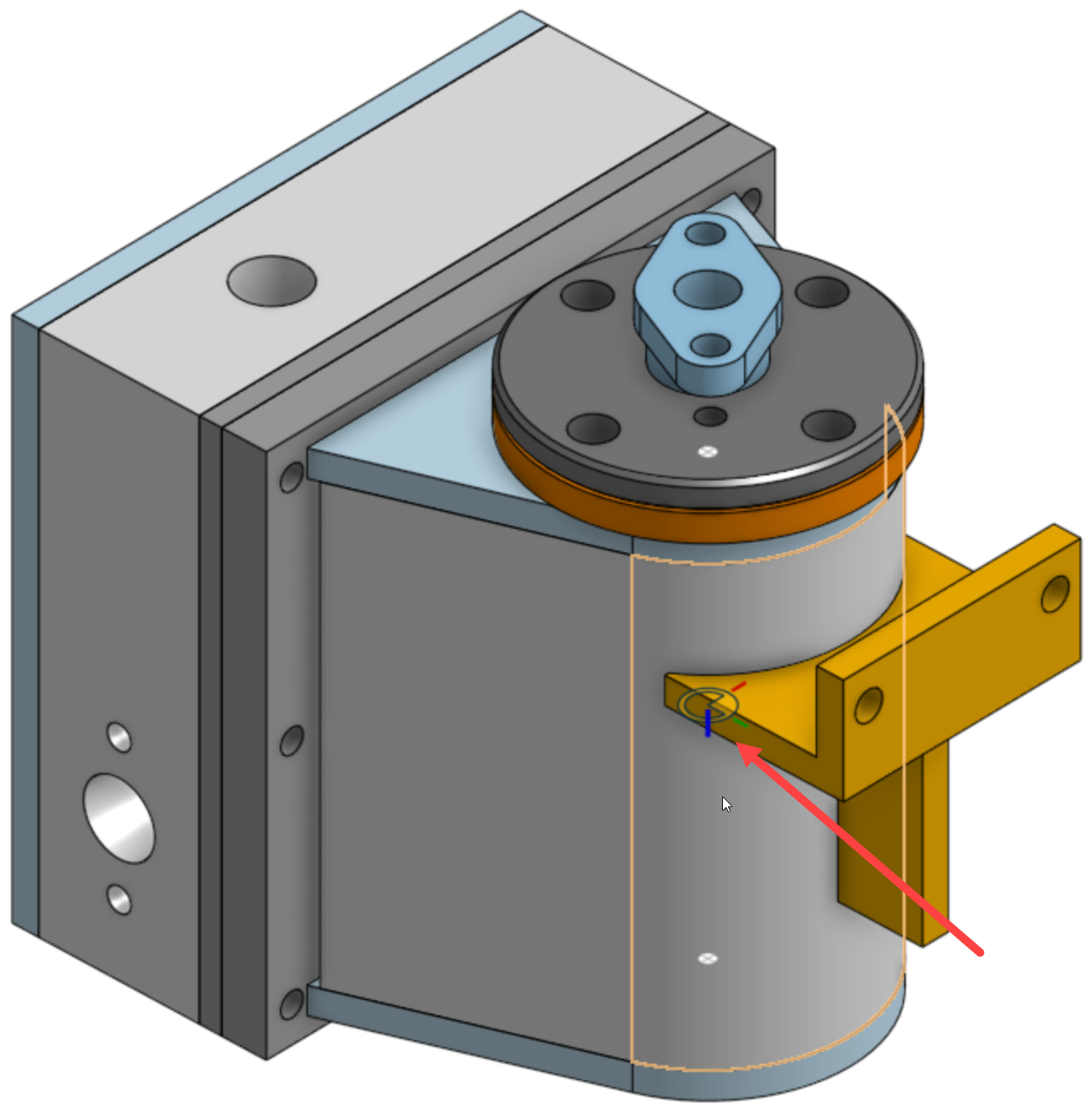 Mate Connector placement on a CAD model