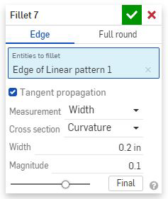 Conic Fillet Constant Width