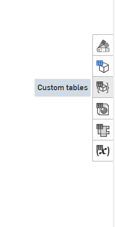 Custom tables icon