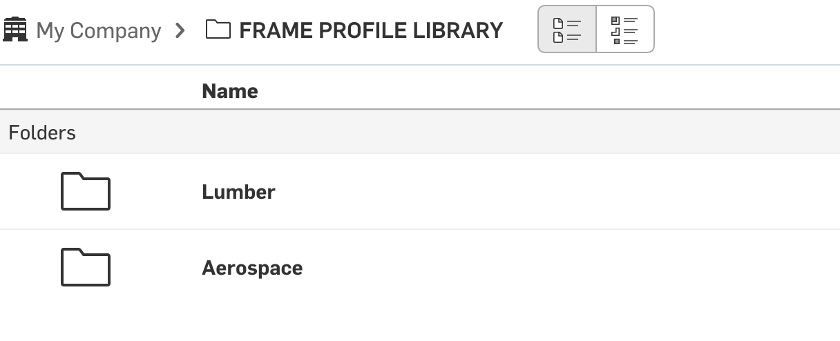 Frame Profile Library