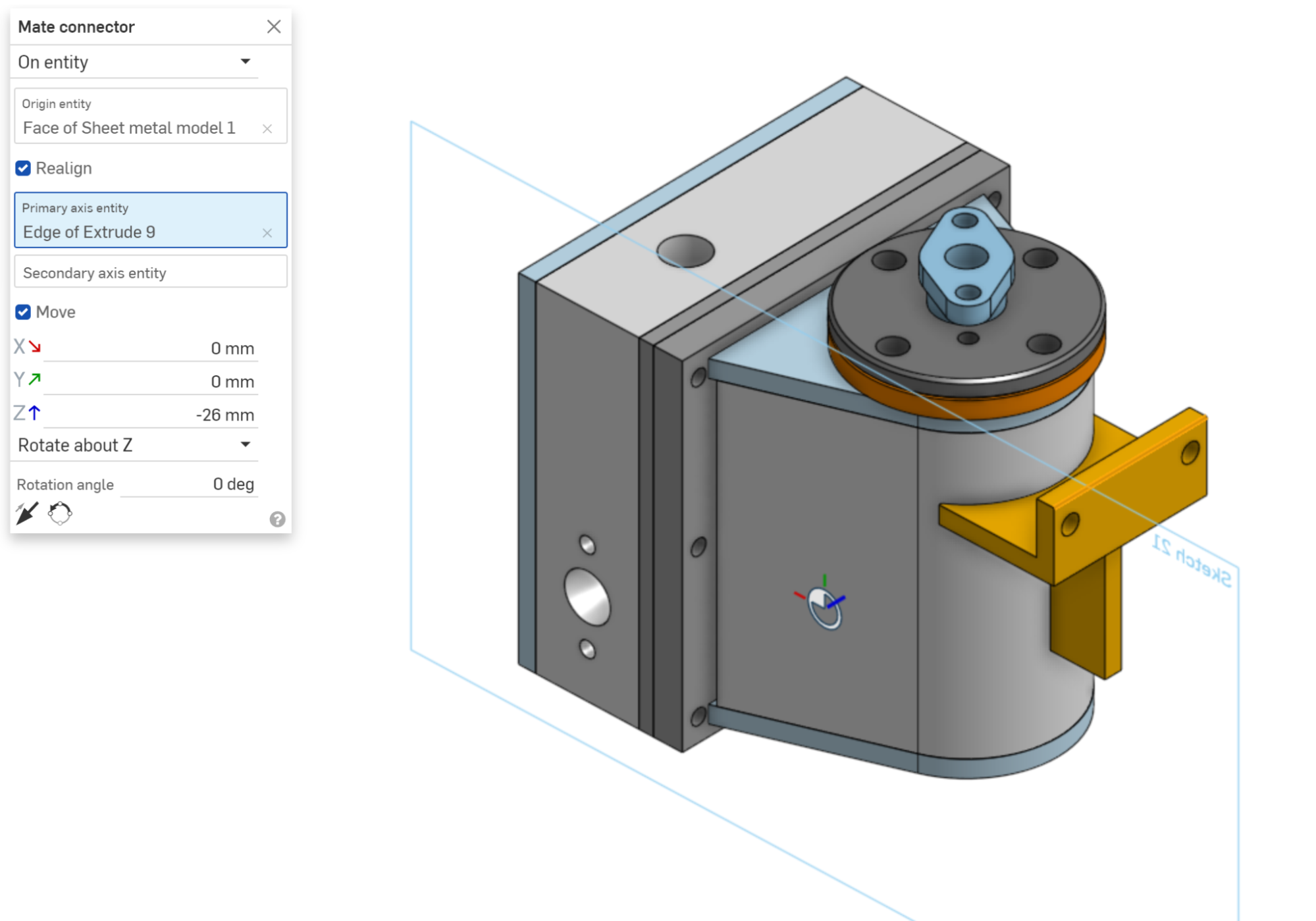 Realign and Move the Mate Connector