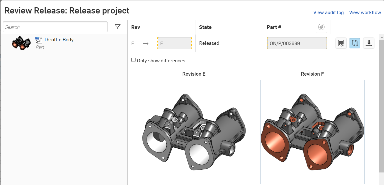 Comparing versions in a release candidate