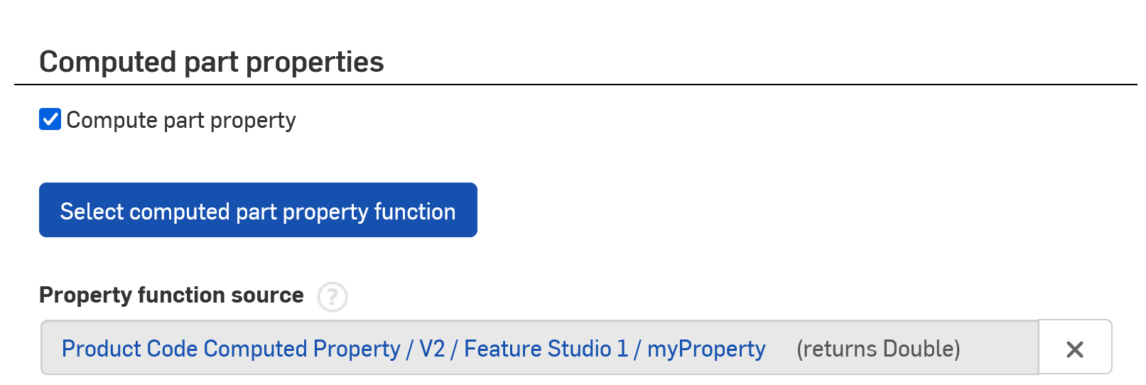 computed property parts dialog box