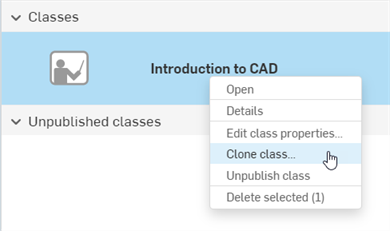 ability to clone a class