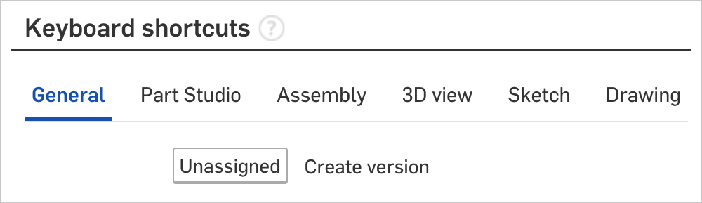 Create Version Keyboard Shortcut