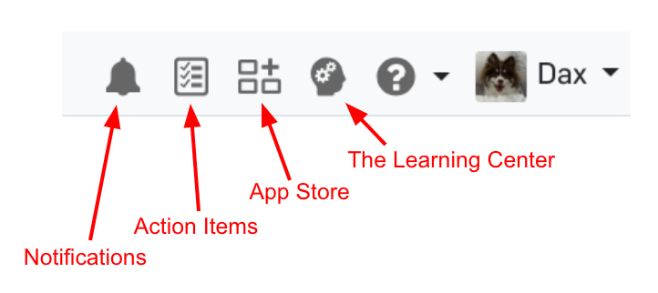 Simplified Icons in Upper Right Corner