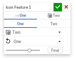 icon parameter controls