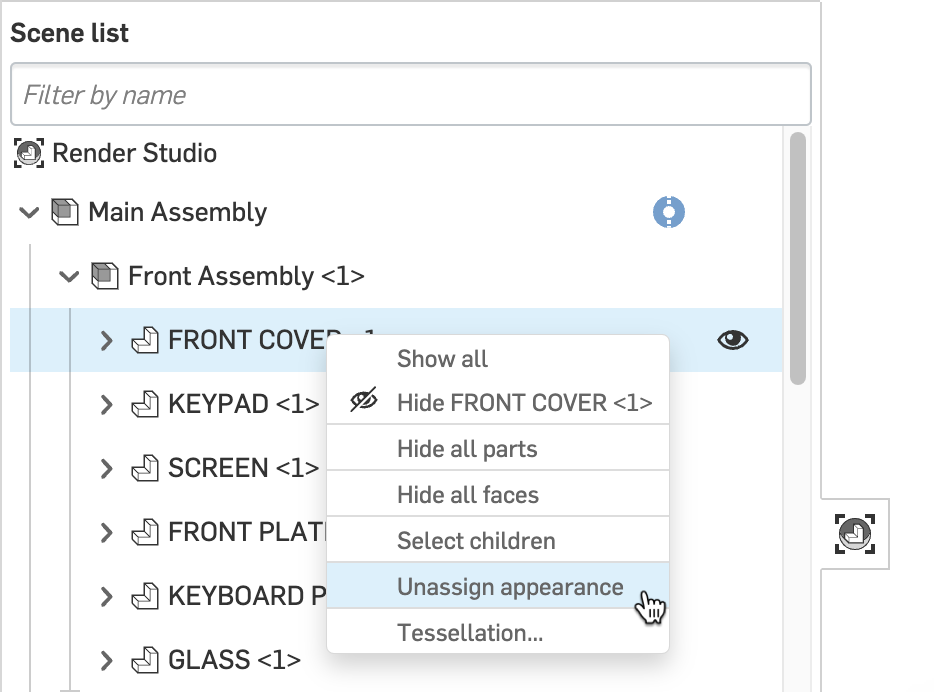 Unassign Appearance from Element