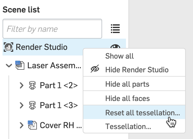 Reset All Tessellation