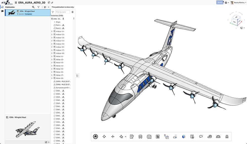 Aura Aero model in Onshape