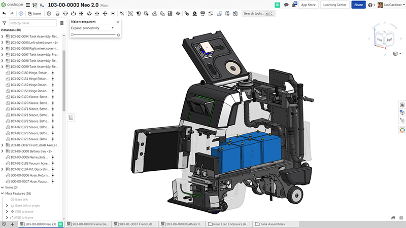 Avidbots CAD model in Onshape