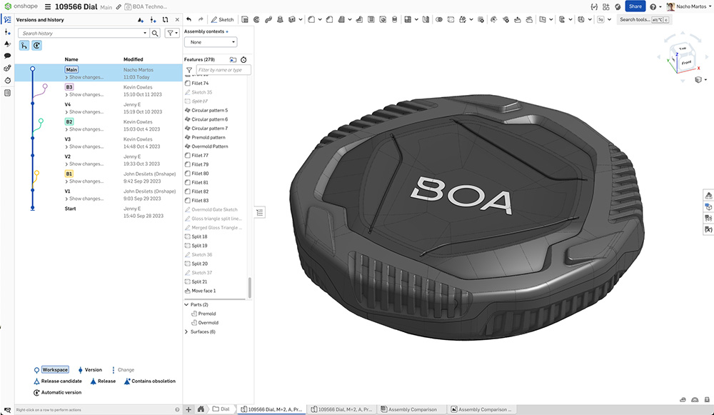 BOA model in Onshape