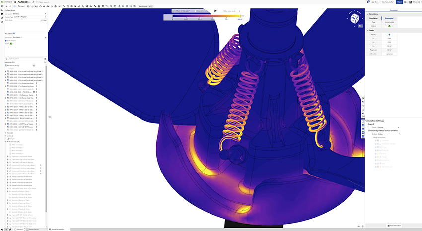 Command Tooling System CAD model using Onshape Simulation