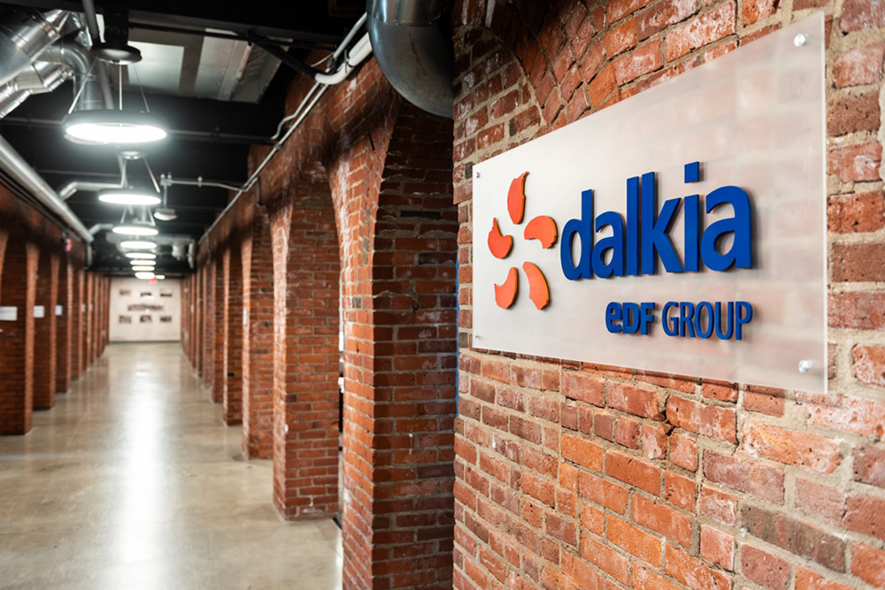 sign with Dalkia logo in their headquarters