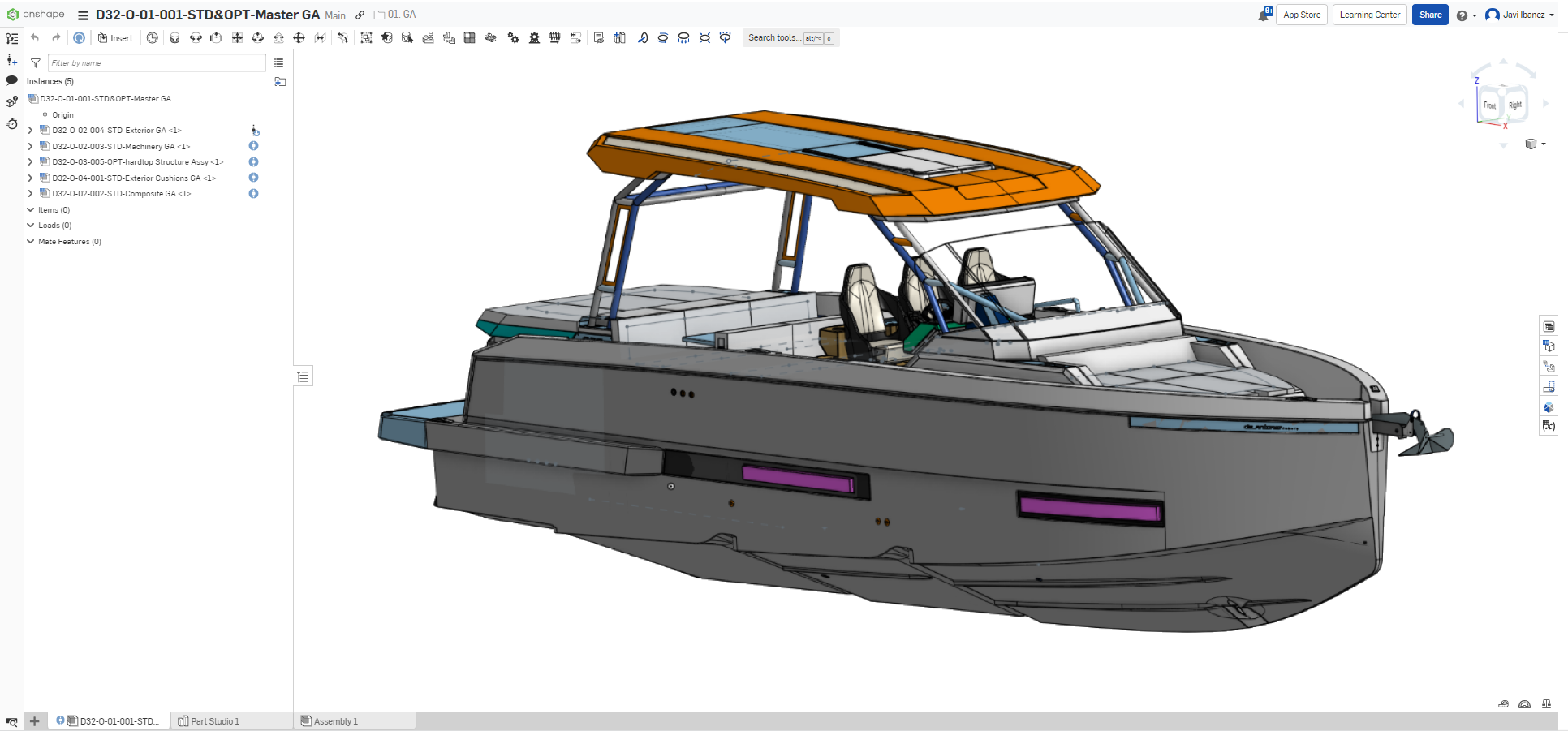 CAD Model of DeAntonio Yachts