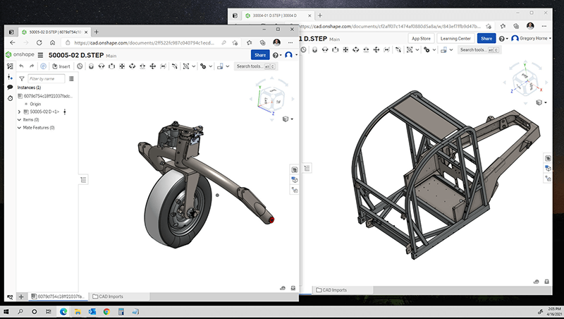 Firefly front-steering CAD model in Onshape