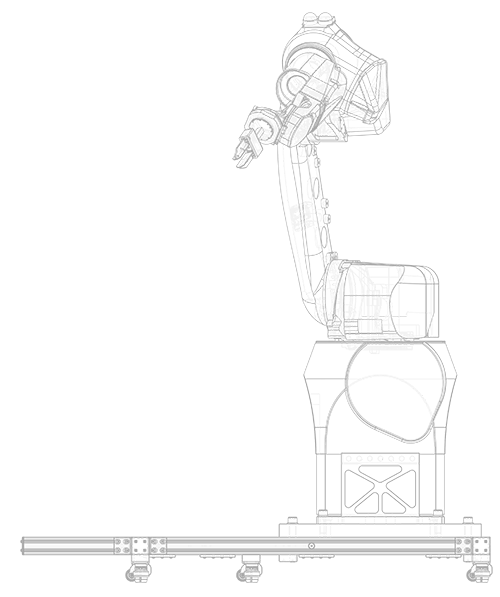 drawing of robot arm model