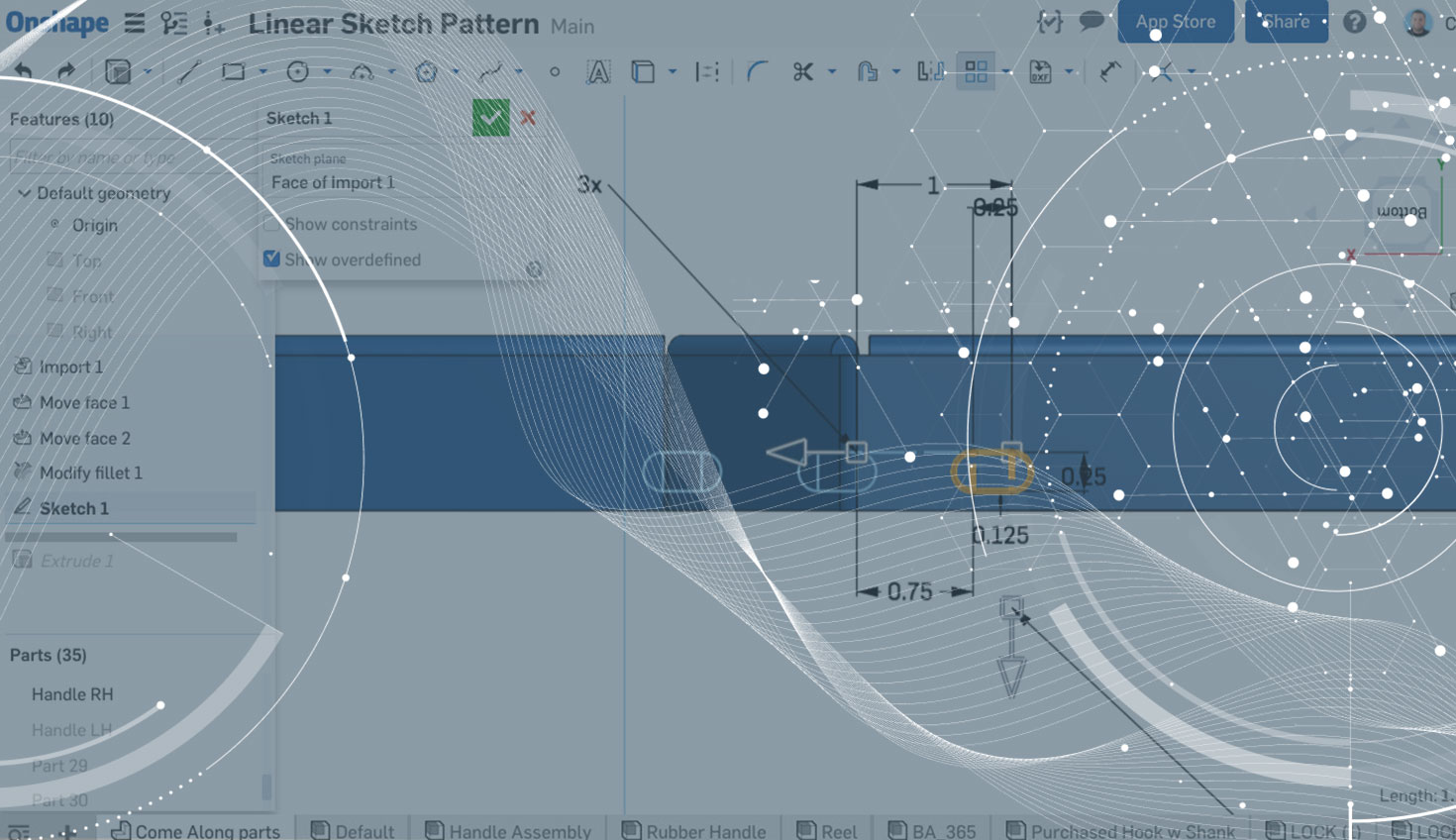 Sketch Driven Pattern in SolidWorks - YouTube