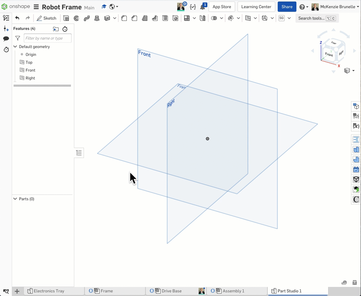 modeling video on Onshape