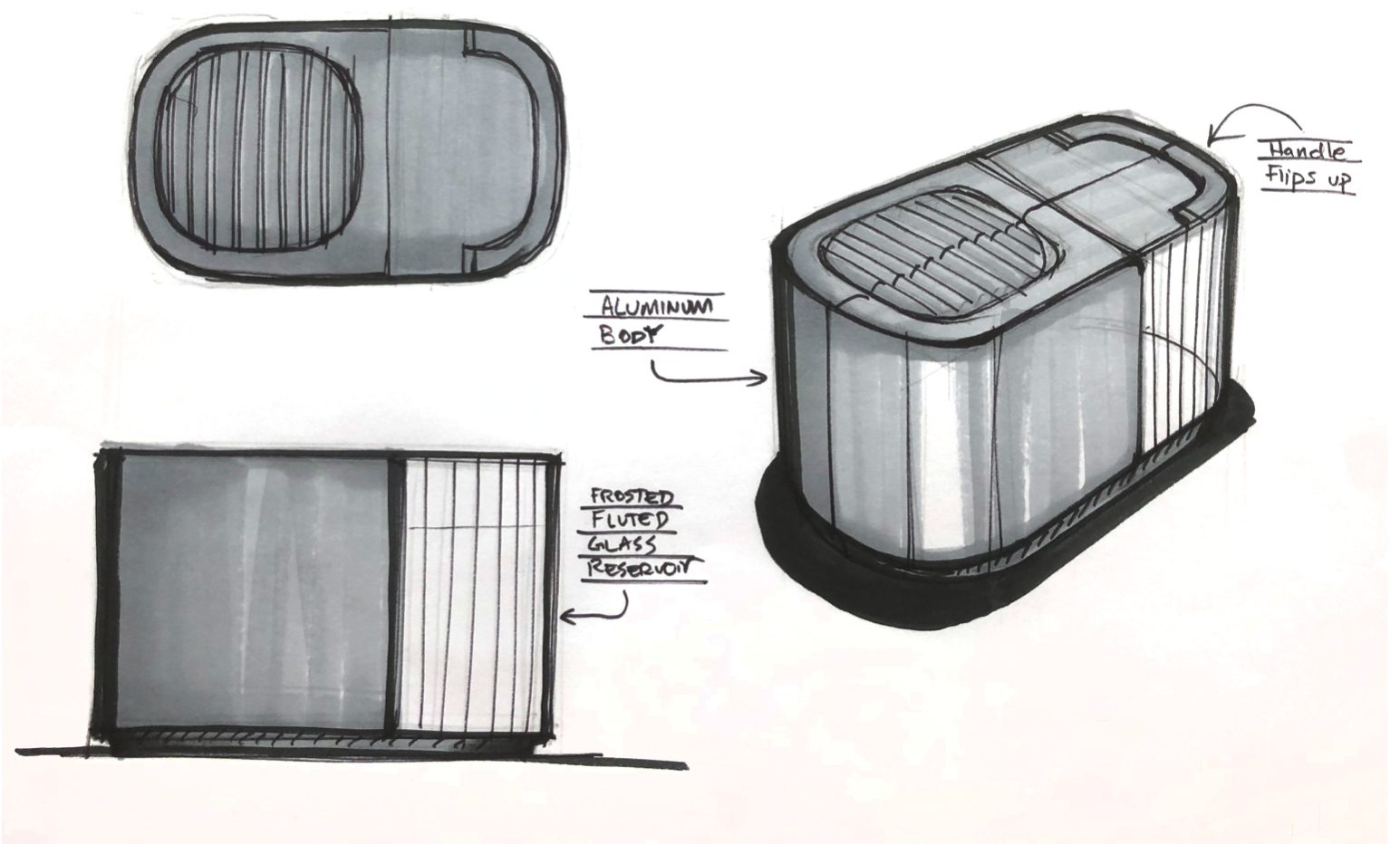 design drawings for the Canopy humidifier 